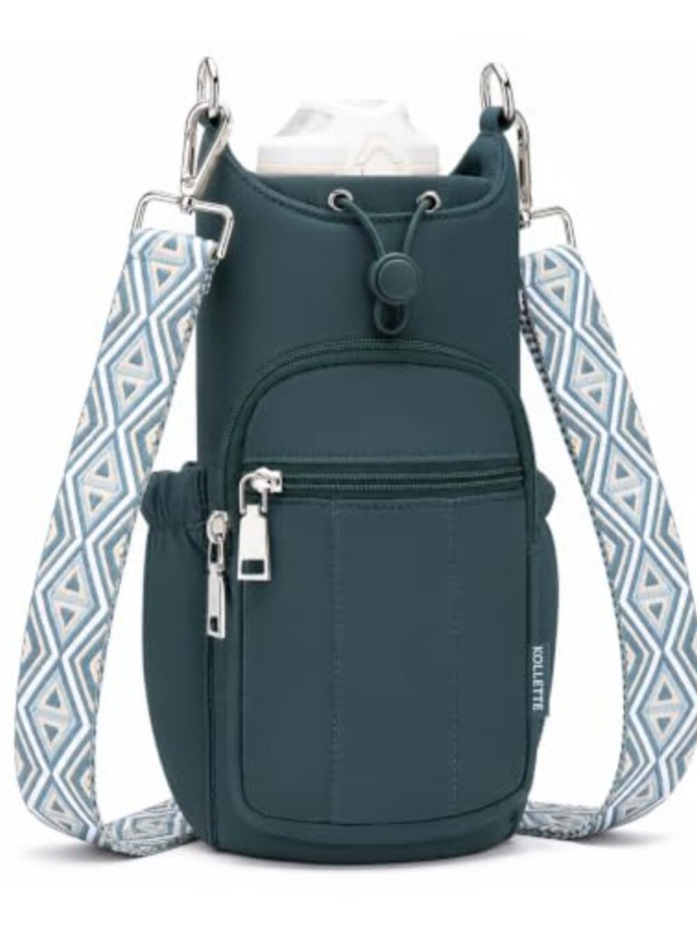 Crossbody Water Bottle Holder Bag with RFID Pocket Fits 16-40 oz